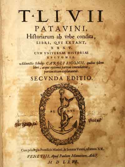Antipagina Tito Livio
                      1566